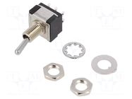 Switch: toggle; Pos: 2; DPDT; ON-ON; 6A/125VAC; 6A/6VDC; MTA; 20mΩ KNITTER-SWITCH