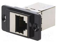 Coupler; coupler; DUALSLIM; Cat: 6a; shielded; 8p8c; 29mm; metal CLIFF