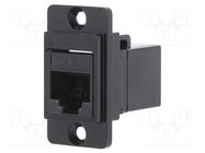 Coupler; DUALSLIM; Cat: 6; Layout: 8p8c; RJ45 socket,both sides CLIFF