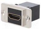 Coupler; HDMI socket,both sides; DUALSLIM; gold-plated; 29mm CLIFF
