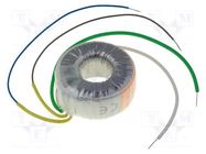Transformer: toroidal; 12VA; 230VAC; 24V; 0.5A; Leads: cables TALEMA