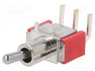 Switch: toggle; Pos: 2; SPDT; ON-ON; 2A/250VAC; 5A/28VDC; -30÷85°C E-SWITCH