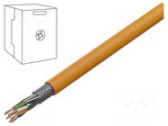 Wire; S/FTP; 4x2x23AWG; 7; wire; LSZH; orange; 500m; Øcable: 7.2mm DIGITUS
