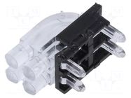 Fiber for LED; Ø2mm; No.of mod: 4; round; Front: convex MENTOR