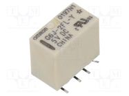 Relay: electromagnetic; DPDT; Ucoil: 5VDC; Icontacts max: 1A; SMD OMRON Electronic Components