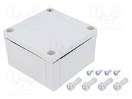 Enclosure: multipurpose; X: 100mm; Y: 100mm; Z: 60mm; MNX; grey; IK08 FIBOX