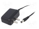 Power supply: switched-mode; mains,plug; 6VDC; 0.83A; 5W; 76% XP POWER