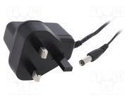 Power supply: switching; mains,plug; 9VDC; 0.55A; 5W; Out: 5,5/2,1 XP POWER