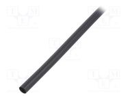 Heat shrink sleeve; thin walled,glued; 3: 1; 6mm; L: 1m; black RADPOL