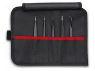 Tweezers-set; universal; ESD; 5pcs. KNIPEX
