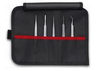 Tweezers-set; for precision works; 5pcs. KNIPEX