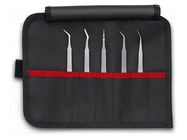 Tweezers-set; for precision works,SMD; 5pcs. KNIPEX