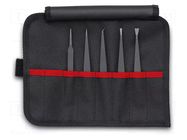 Set of tweezers; ESD; 5pcs. KNIPEX