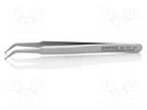 Tweezers; 115mm; for precision works,SMD; Blades: curved KNIPEX