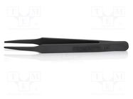Tweezers; Blade tip shape: rounded; Tweezers len: 115mm; ESD KNIPEX