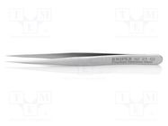 Tweezers; 110mm; for precision works; Blade tip shape: sharp KNIPEX