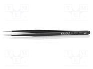 Tweezers; Blade tip shape: sharp; Tweezers len: 140mm; ESD KNIPEX