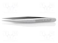 Tweezers; 70mm; for precision works; Blade tip shape: sharp KNIPEX