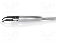 Tweezers; Blade tip shape: sharp; Tweezers len: 130mm; ESD KNIPEX