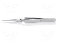 Tweezers; 120mm; for precision works; Blade tip shape: sharp KNIPEX