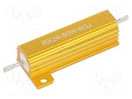 Resistor: wire-wound; with heatsink; 6Ω; 50W; ±5%; 50ppm/°C; 38.5mm SR PASSIVES