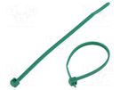 Cable tie; L: 100mm; W: 2.45mm; polyamide; 80N; green; Ømax: 22mm HELLERMANNTYTON