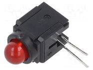 LED; in housing; 5mm; No.of diodes: 1; red; 30mA; Lens: red; 60°; 3VDC SCHURTER