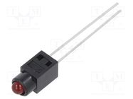 LED; in housing; 3mm; No.of diodes: 1; red; 30mA; Lens: red; 60°; 3V SCHURTER
