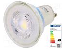 LED lamp; warm white; GU10; 230VAC; 265lm; P: 3.5W; 36°; 3000K PHILIPS