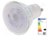 LED lamp; warm white; GU10; 230VAC; 215lm; P: 2.7W; 36°; 2700K 