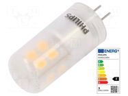 LED lamp; warm white; G4; 12VAC; 210lm; P: 2.1W; 300°; 2700K PHILIPS