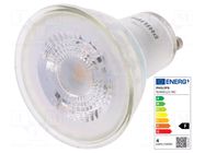 LED lamp; white warm; GU10; 230VAC; 255lm; P: 3.5W; 36°; 2700K PHILIPS