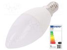 LED lamp; warm white; E14; 220/240VAC; 470lm; P: 5.5W; 200°; 2700K V-TAC