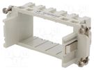 Accessories: frame for modules; female; size 16; grey; Modules: 5 WIELAND