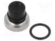 Cap; Mat: silicone; Actuator colour: black APEM