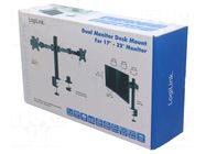Holder; 9kg; 17÷32"; Arm len: 380mm; Standard: 75x75mm,100x100mm LOGILINK