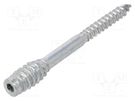 Screw; for wood; 6x80; Head: without head; hex key; HEX 4mm; steel BOSSARD