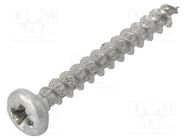 Screw; 4x35; Head: cheese head; Pozidriv; PZ2; steel; zinc; SPAX® BOSSARD