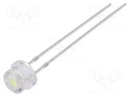 LED; 4.8mm; blue (ice blue); 2180÷3000mcd; 100°; Front: convex OPTOSUPPLY