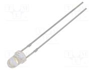 LED; 3mm; white warm; 3500mcd; 30°; Front: convex; 3÷13VDC OPTOSUPPLY