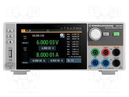 Device: source-measure; Ch: 1; 0÷20V; 8A; 60W; 50uVDC; Plug: EU ROHDE & SCHWARZ