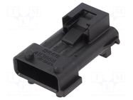 Connector: automotive; plug; male; JPT; PIN: 4; for cable; black TE Connectivity