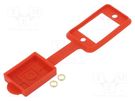 Socket gasket with dust cap; SLIM; red; 29mm; Gasket: silicone CLIFF