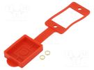 Socket gasket with dust cap; SLIM; flat; red; 29mm CLIFF