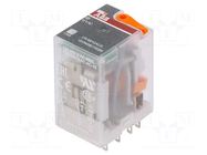 Relay: electromagnetic; DPDT; Ucoil: 12VAC; Icontacts max: 12A ABB