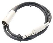 CABLE, XLR 3P PLUG-6.35MM MONO PLUG, 1M