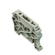 End bracket, Wemid, dark beige, Rail: TS 35, Snap-on Weidmuller