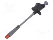 Clip-on probe; crocodile; 6A; black; Grip capac: max.20mm; 4mm ELECTRO-PJP