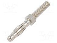 Connector: 4mm banana; plug; 32A; 30VAC; 60VDC; non-insulated; 36mm ELECTRO-PJP