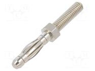 Connector: 4mm banana; plug; 32A; 30VAC; 60VDC; non-insulated; 36mm ELECTRO-PJP